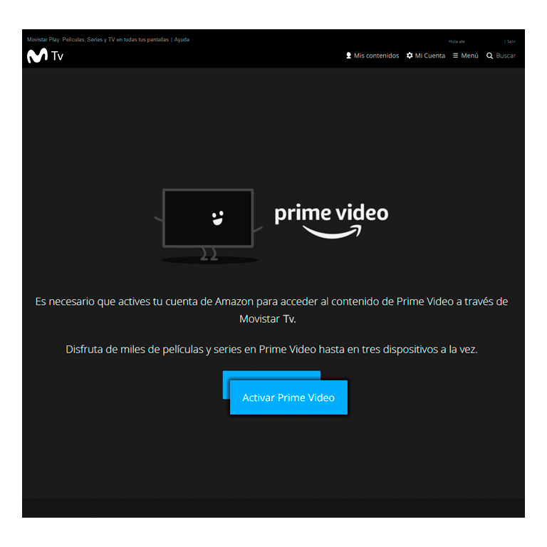arrebatar ballet guisante Cómo activar Amazon Prime Video desde Movistar Tv? – Atención al cliente  Movistar